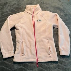Light pink, Columbia fleece zip up jacket